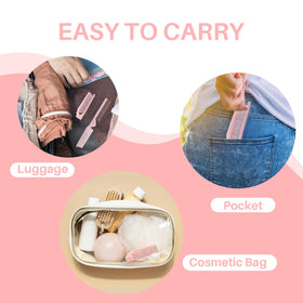 RHOS Mini Folding Comb folded compactly for travel