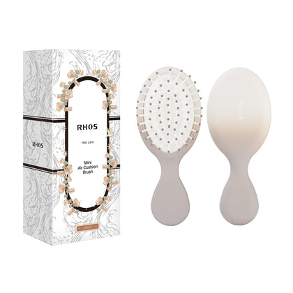 RHOS Mini Hair Brush front view in beige gradient