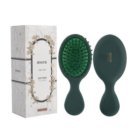 RHOS Mini Hair Brush front view in green