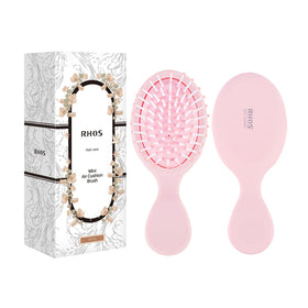 RHOS Mini Hair Brush front view in pink