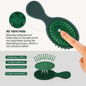 RHOS Mini Hair Brush in a purse for travel convenience