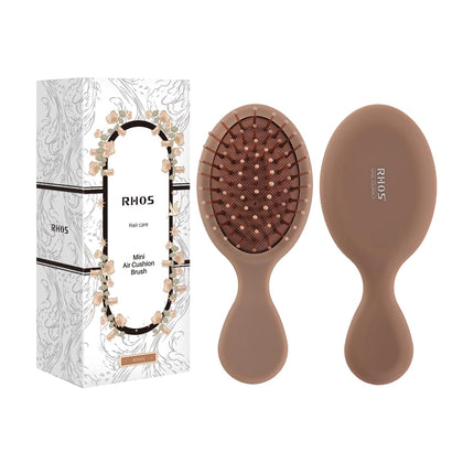 RHOS Mini Hair Brush mocha colour front view