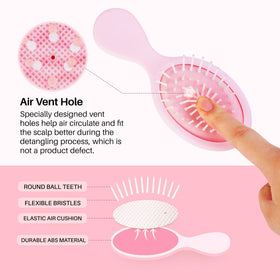 RHOS Mini Hair Brush with flexible comb teeth