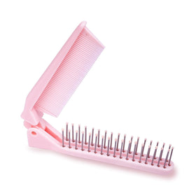 RHOS Portable Mini Hair Brush front view in pink