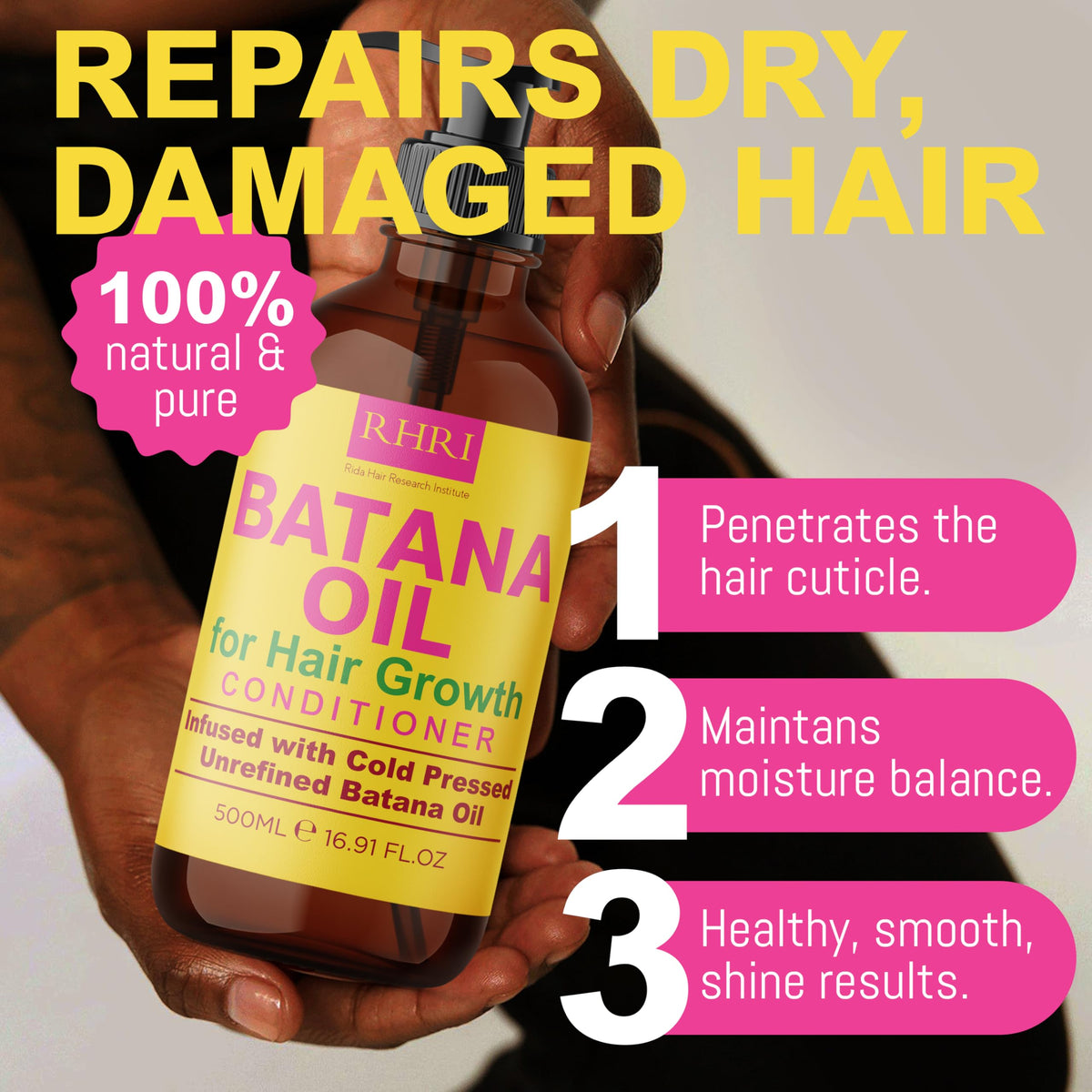 Rida Batana Oil Shampoo texture close-up