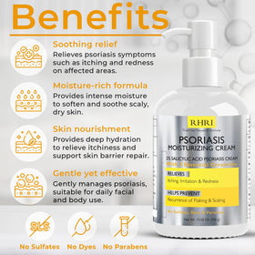 Rida Psoriasis Cream XL showing texture on hand