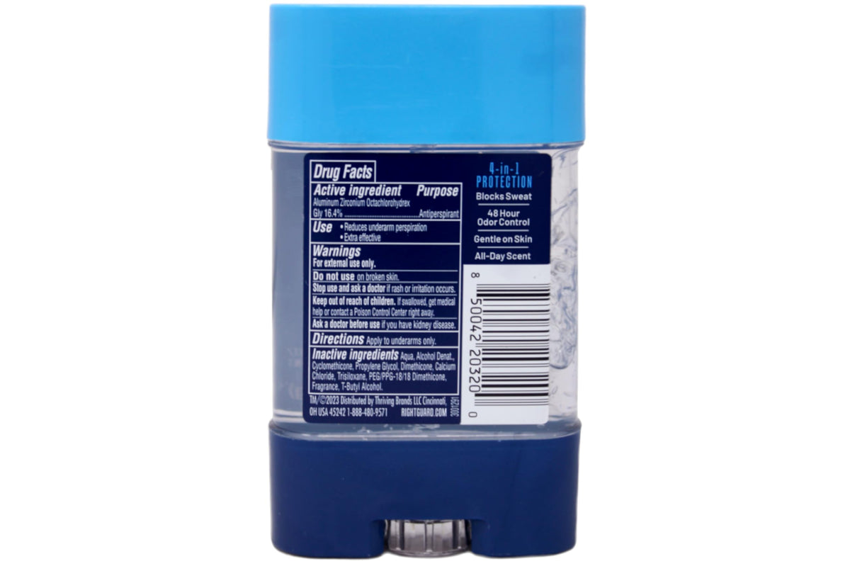 Right Guard Sport Antiperspirant Clear Gel side view