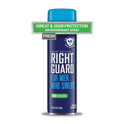 Right Guard Sport Fresh Scent Antiperspirant Spray 6oz front view