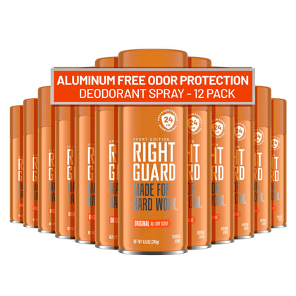 Right Guard Sport Original Scent Deodorant Spray front view, 8.5 oz can