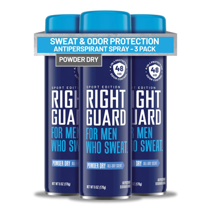 Right Guard Sport Powder Dry Scent Antiperspirant 6oz front view