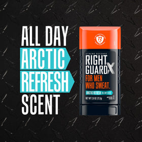 Right Guard Xtreme Defense Antiperspirant Deodorant Arctic Refresh scent packaging