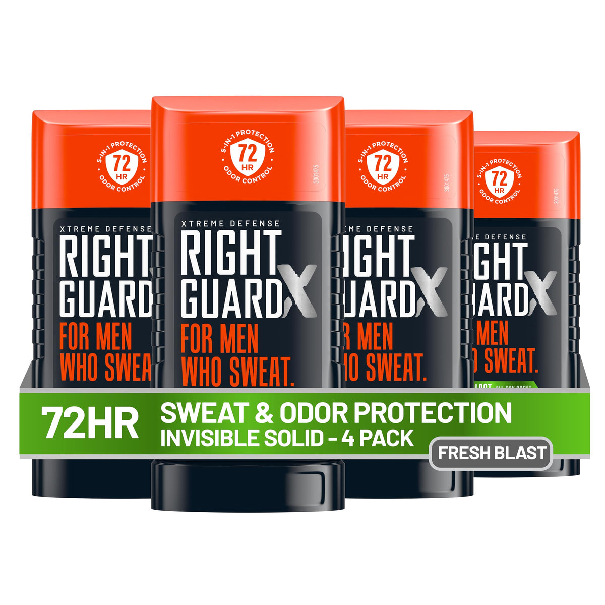 Right Guard Xtreme Defense Antiperspirant Deodorant Fresh Blast scent front view