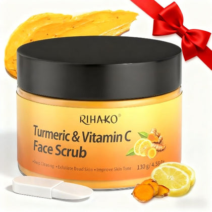 RIHAKO Turmeric Vitamin C Face Scrub 200g front view