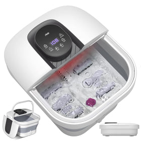 RIKE Collapsible Heated Foot Soaking Tub front view with touchscreen