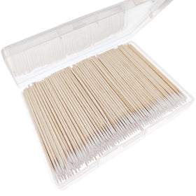 RIKWOG 400pcs cotton swabs with wooden handle in box