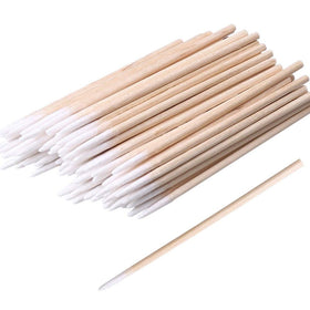 RIKWOG 600pcs Pointed Cotton Swabs wooden handle front view
