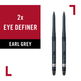 Rimmel Exaggerate Eye Definer Earl Grey with built-in sharpener