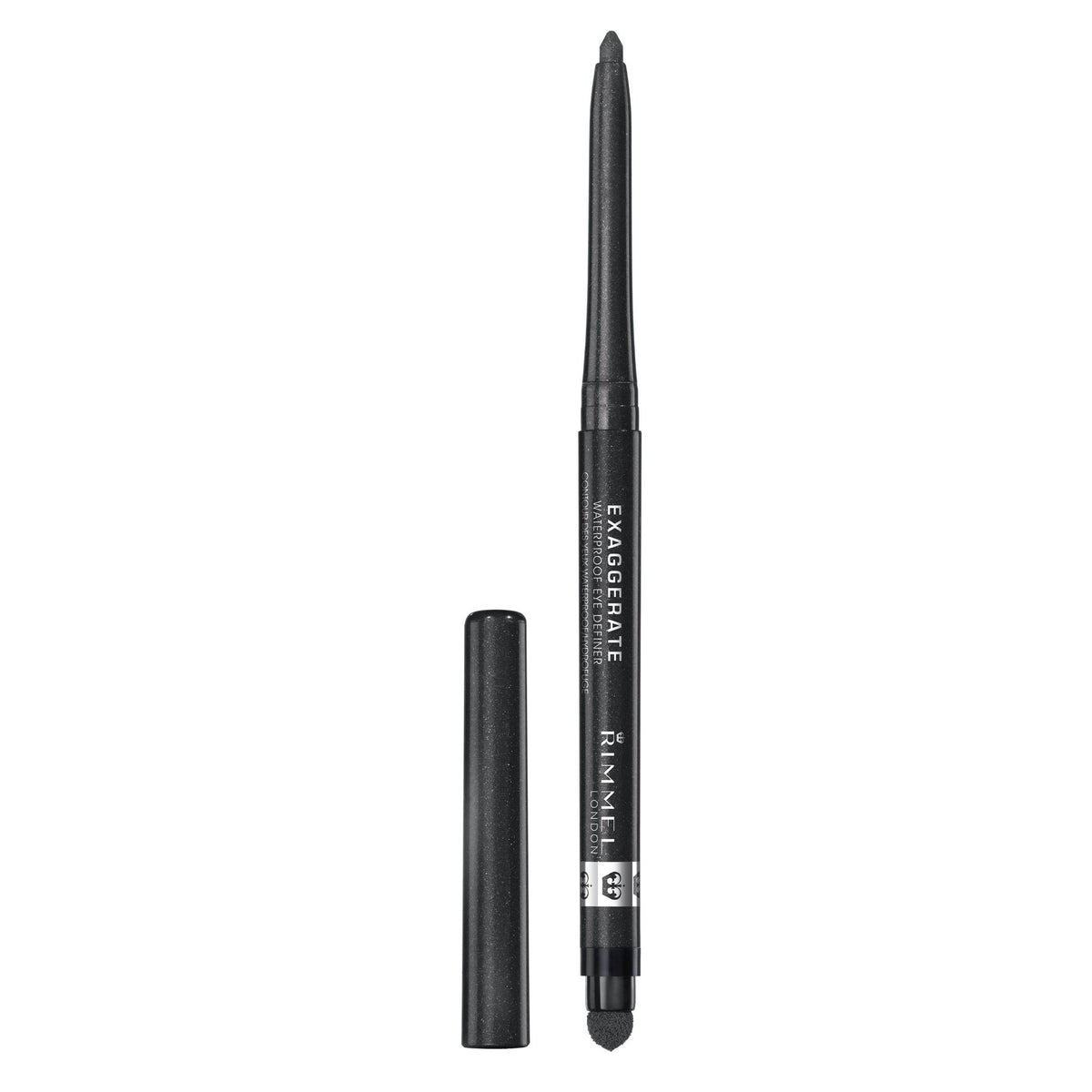 Rimmel Exaggerate Waterproof Eye Definer Eyeliner Starlit Black front view