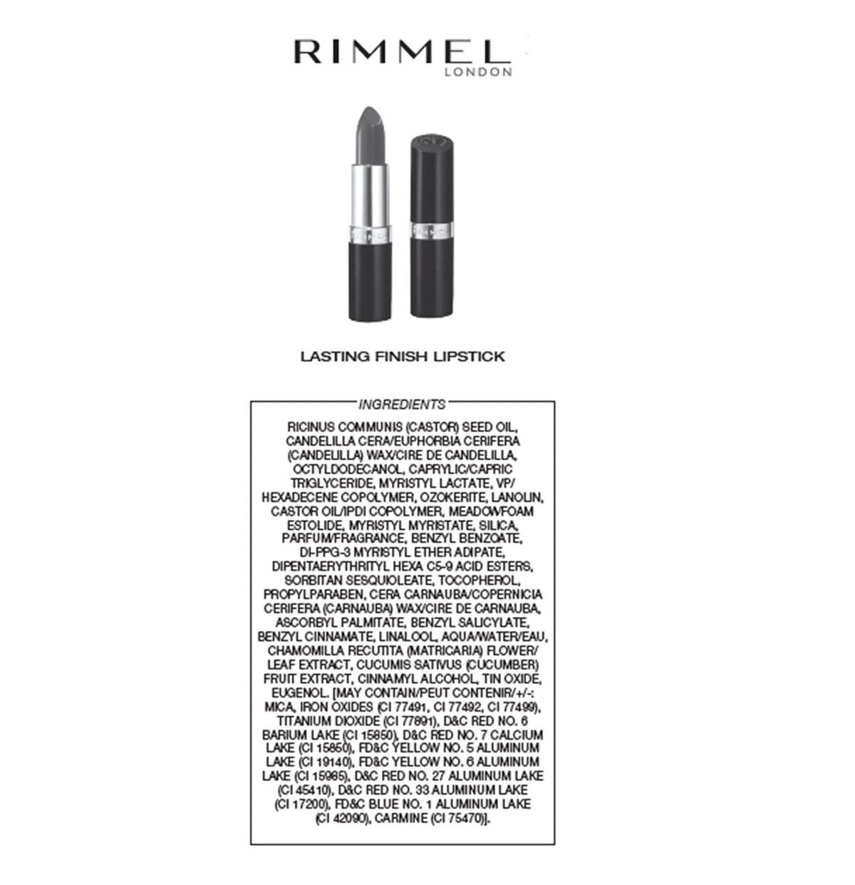 Rimmel Lasting Finish Lipstick close-up of Black Diamond pigment