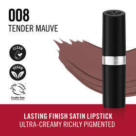 Rimmel Lasting Finish Lipstick in a makeup bag