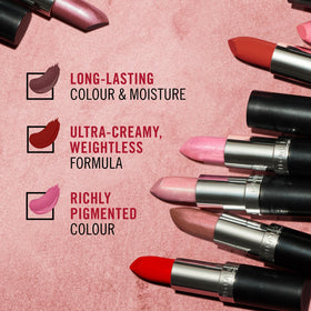 Rimmel Lasting Finish Lipstick with makeup brushes