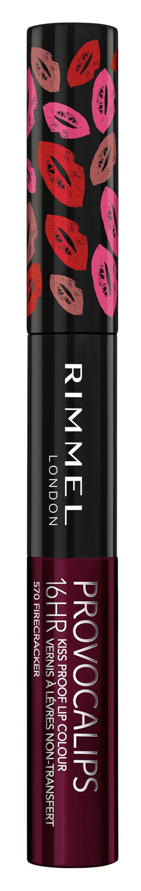 Rimmel Provocalips 16hr Kiss-Proof Lip Colour 570 Firecracker on model