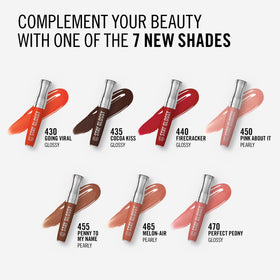Rimmel Stay Glossy Lip Gloss 465 Melon-Air with other makeup products