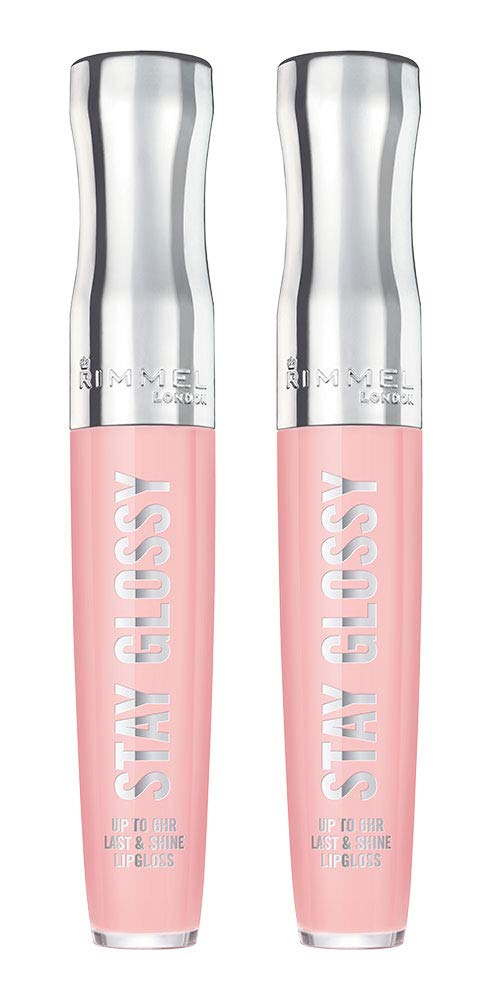 Rimmel Stay Glossy Lip Gloss Pack of 2, Sundae Best front view