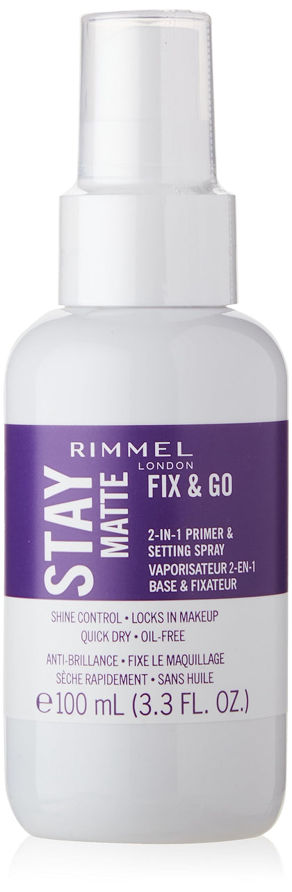 Rimmel Stay Matte Fix & Go 2-in-1 Primer & Setting Spray front view