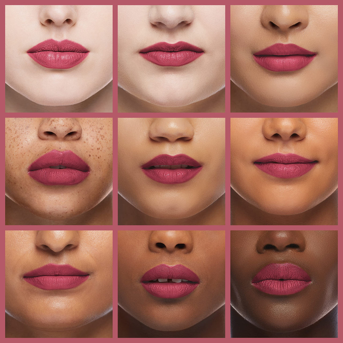 Rimmel Stay Matte Liquid Lip Colour Rose & Shine swatch on skin