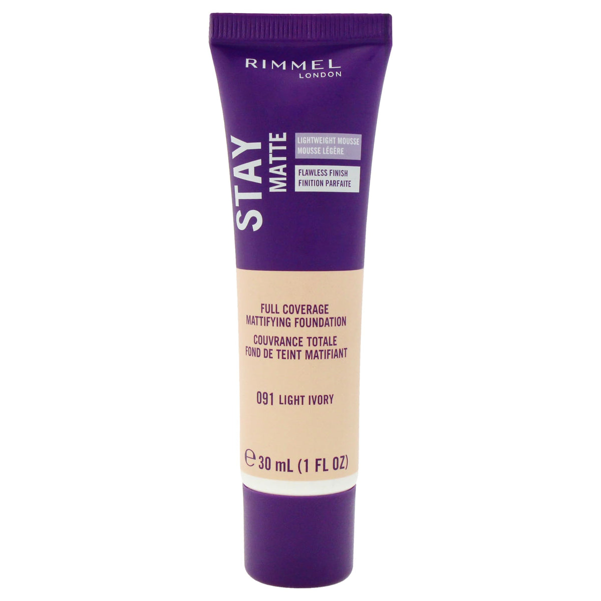 Rimmel Stay Matte Liquid Mousse Foundation 010 Light Porcelain front view