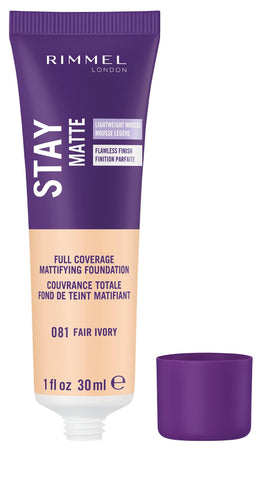 Rimmel Stay Matte Liquid Mousse Foundation 081 Fair Ivory side view