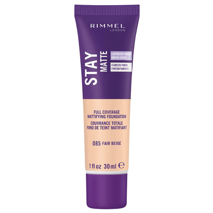 Rimmel Stay Matte Liquid Mousse Foundation 085 Fair Beige front view