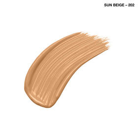 Rimmel Stay Matte Liquid Mousse Foundation 202 Sun Beige texture close-up