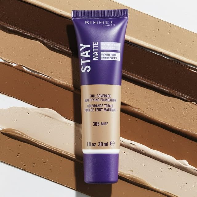 Rimmel Stay Matte Liquid Mousse Foundation 305 Buff packaging