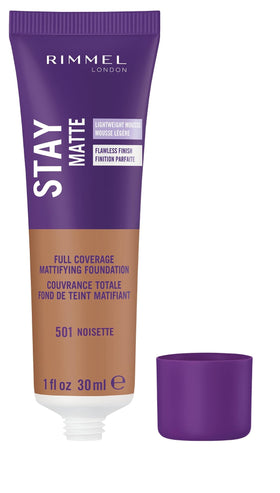 Rimmel Stay Matte Liquid Mousse Foundation 501 Noisette texture close-up