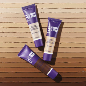 Rimmel Stay Matte Liquid Mousse Foundation 504 Deep Mocha in use