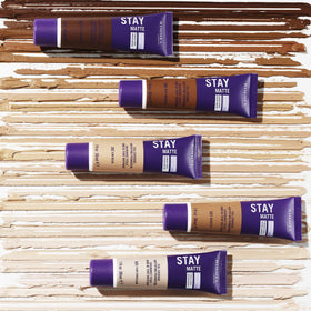 Rimmel Stay Matte Liquid Mousse Foundation 504 Deep Mocha on vanity