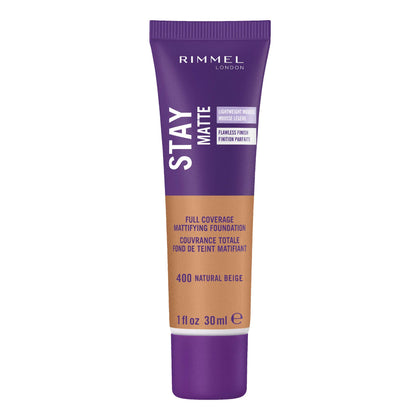 Rimmel Stay Matte Liquid Mousse Foundation front view 400 Natural Beige
