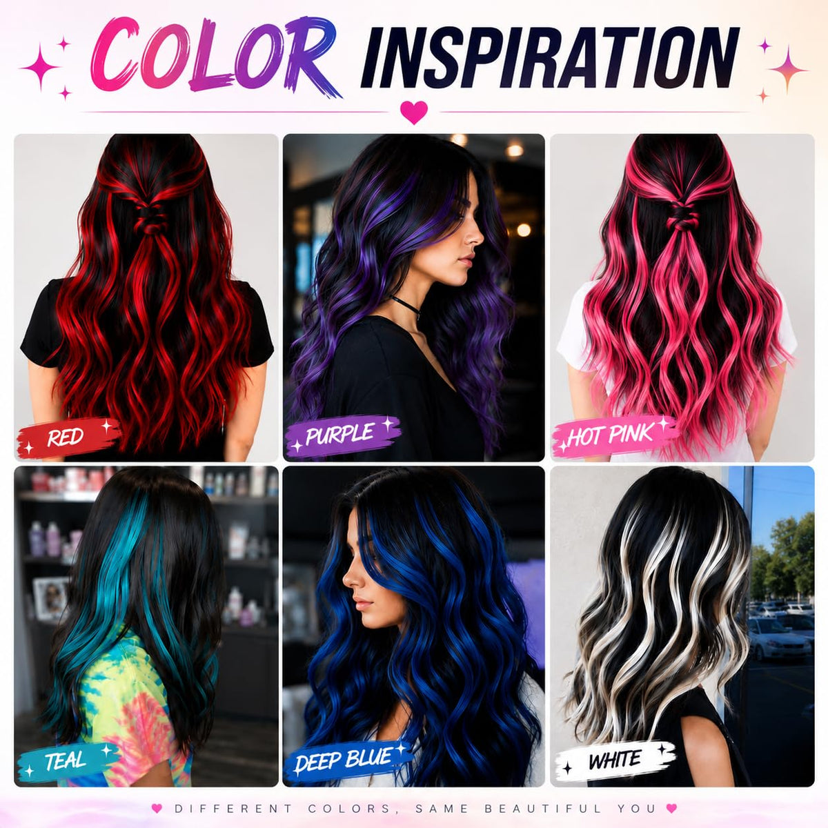 RINBOOOL Black Hair Extensions suitable for various occasions