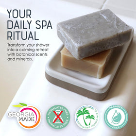 Rinse Bath & Body Dead Sea Mud Soap Spearmint Lavender close-up