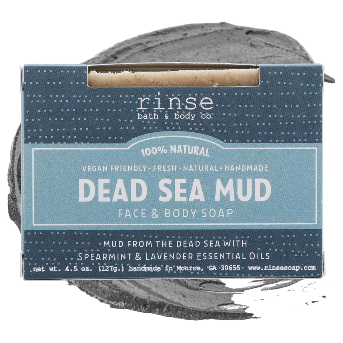 Rinse Bath & Body Dead Sea Mud Soap Spearmint Lavender front view