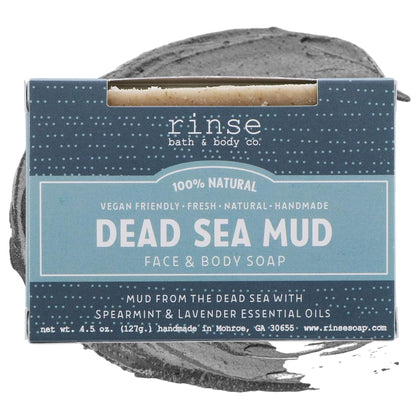 Rinse Bath & Body Dead Sea Mud Soap Spearmint Lavender front view