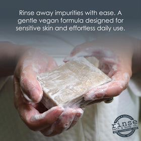 Rinse Bath & Body Dead Sea Mud Soap Spearmint Lavender lather demonstration