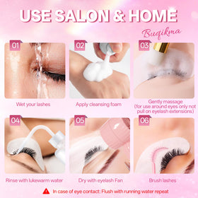 Rinse bottle from Buqikma Lash Cleaning Kit
