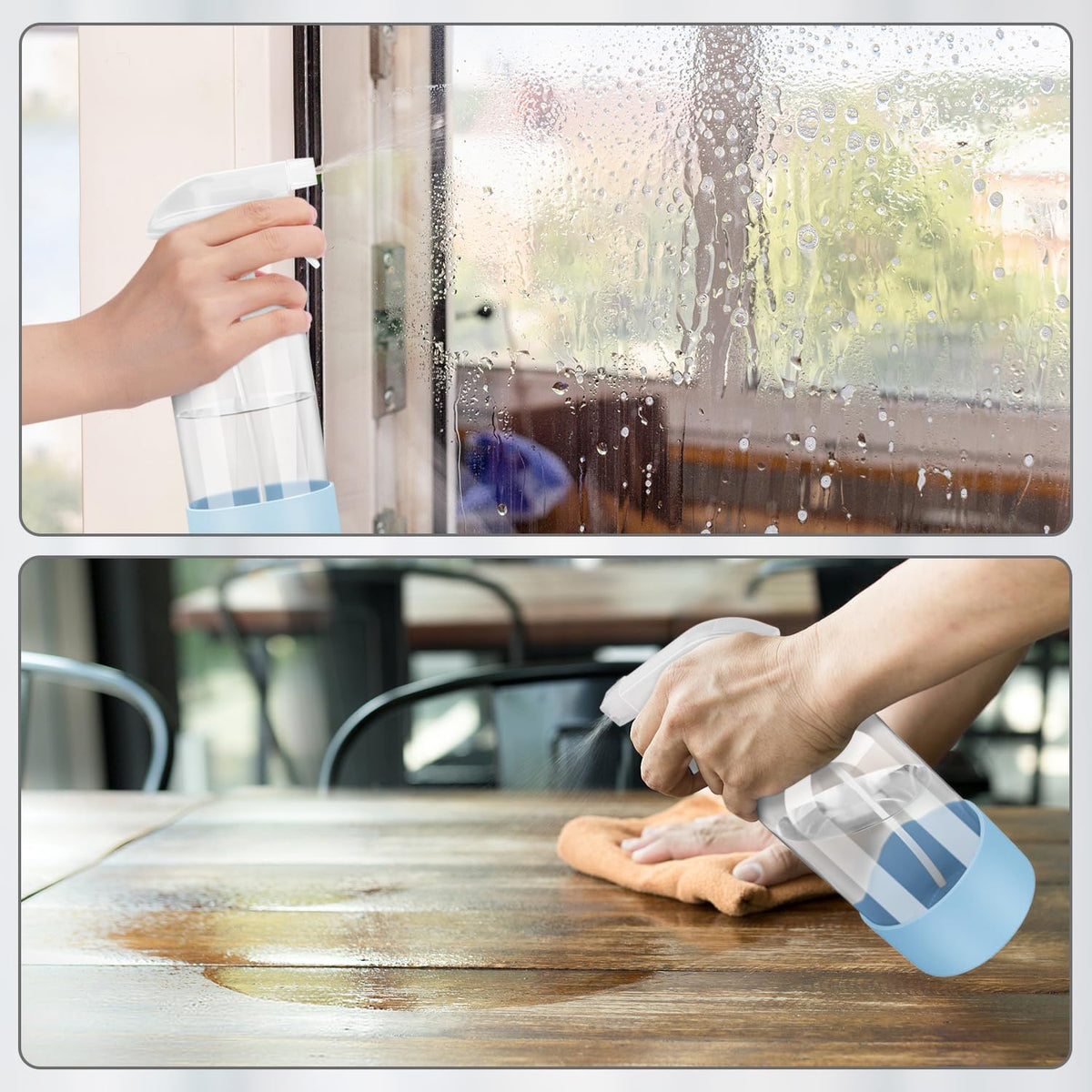 Rionisor 16 oz glass spray bottle in a gardening setup