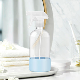 Rionisor 16 oz glass spray bottle on a kitchen counter