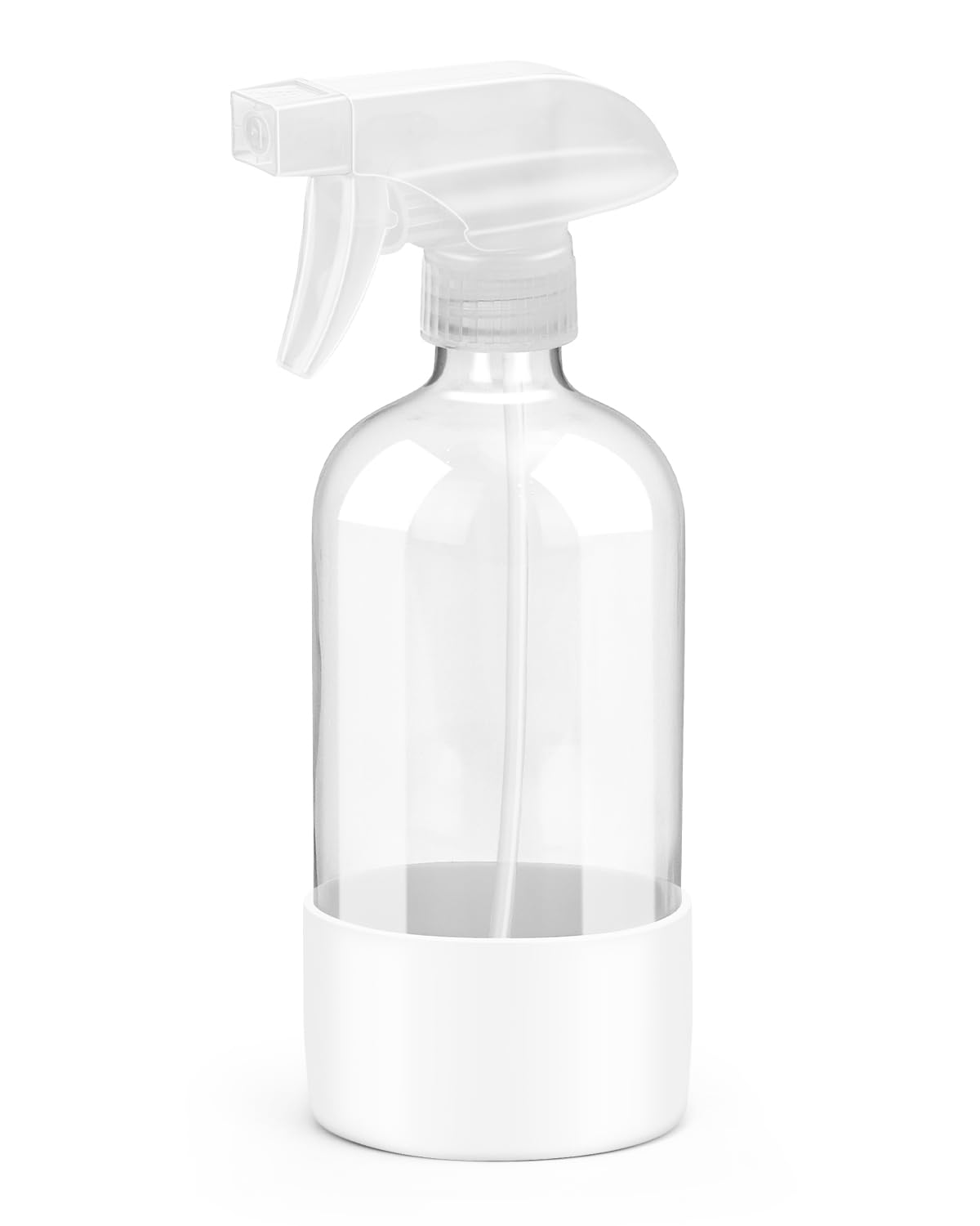 Rionisor 16OZ glass spray bottle with silicone sleeve protection front view
