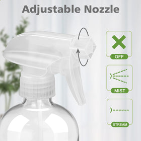 Rionisor glass spray bottle adjustable nozzle in mist setting