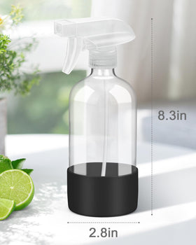 Rionisor glass spray bottle with cleaning solution inside